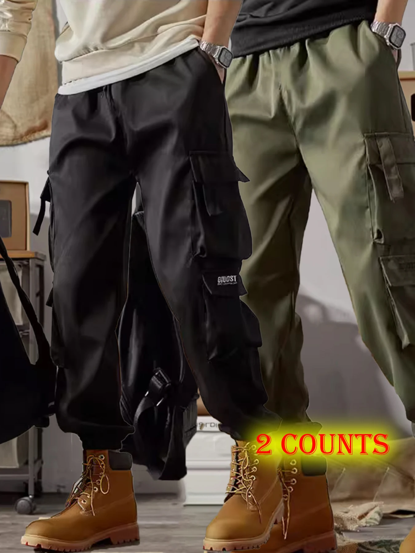 

Outdoor quick drying paratrooper work pants men 2025 summer thin loose straight tube hanging charge curved knife casual pants