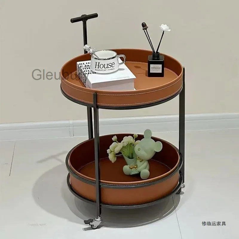 Retro Mobile Salon Trolley Wheels-circular Rotating Salon Trolley Storage Durable Commercial Furniture Սրահ Տրոլեյբուս ZY40TC