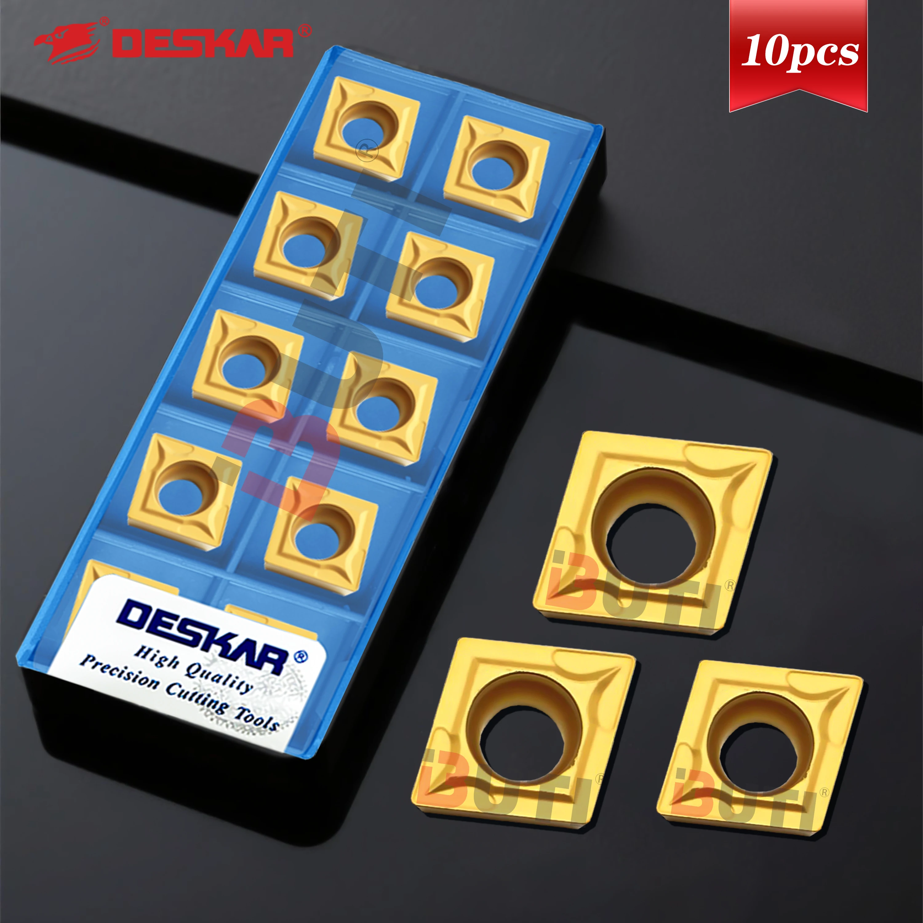 

CCMT060204 CCMT09T308 CCMT120404 LF9018 DESKAR 100% Original Blades Inner Hole Rhombus Turning Inserts Lathe Wear-Resistant Tool