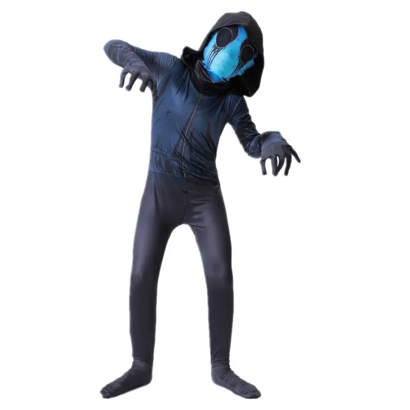 Halloween Grim Reaper Role Play Scary Tights Eyeless Jack Hooded Costume Costume Kids Holiday Show Makeup