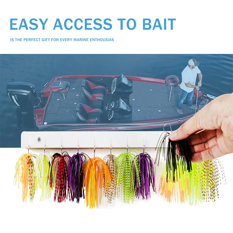 Multi-Function Bait Storage System - Fishing Lure Holder and Organizer for Easy Bait Access - Adjustable to Fit Any Boat or Dock