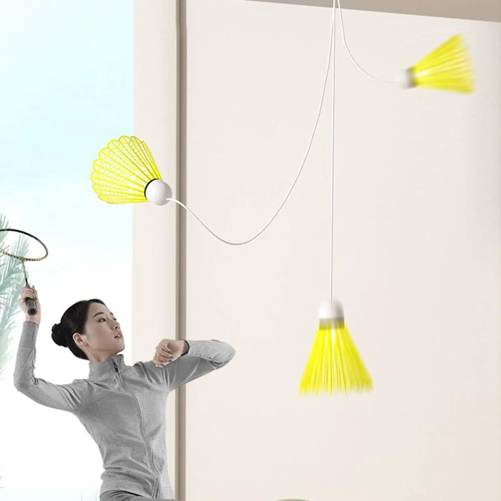 Badminton Solo Trainer Badminton Training Device for Exercise Home Sports