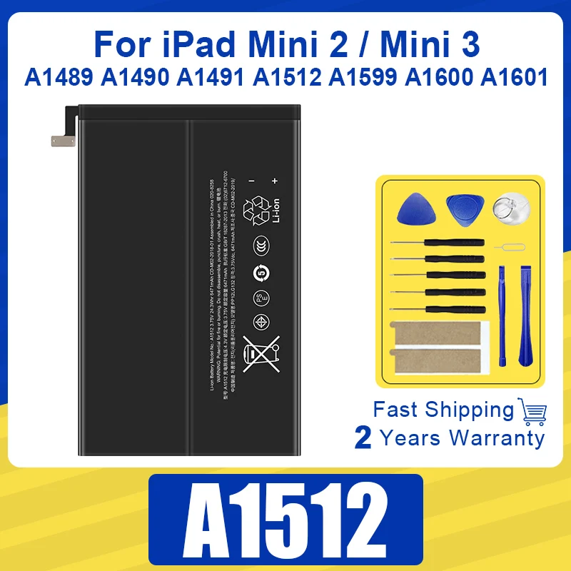 

XDOU Высококачественный аккумулятор для планшета A1512 для iPad mini 2 Retina Mini 3 A1489 A1490 A1491 A1512 A1599 A1600 A1601 + инструменты