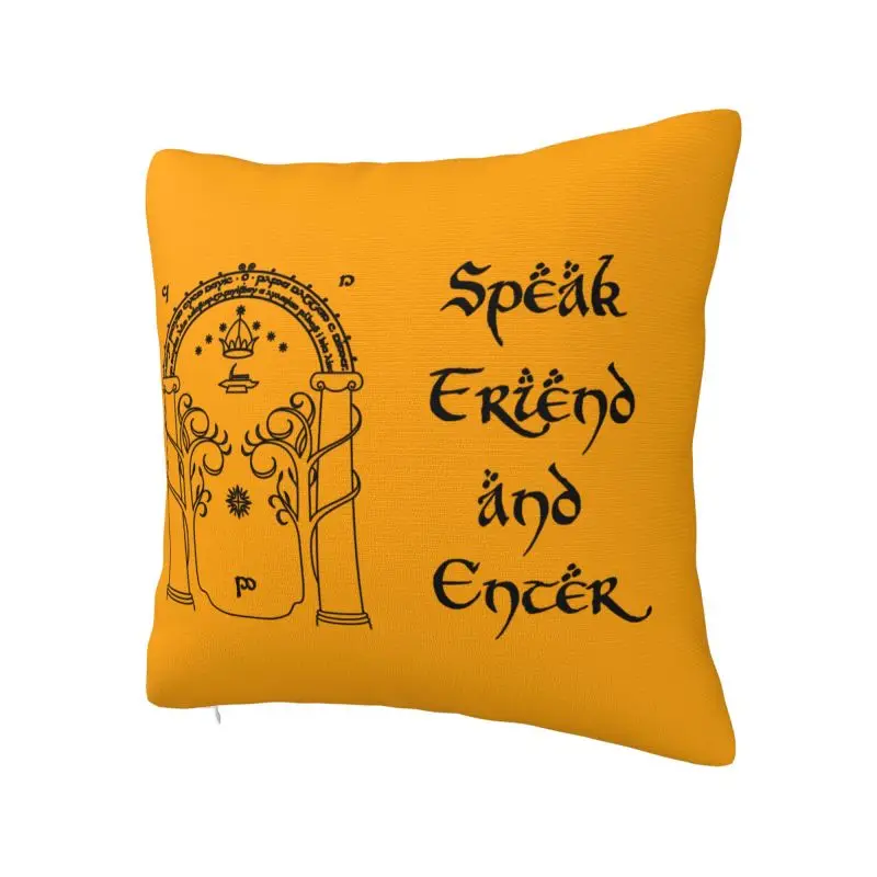 Luxury Speak Friend And Enter Cushion Cover for Sofa Velvet Pillow Case Home Decor