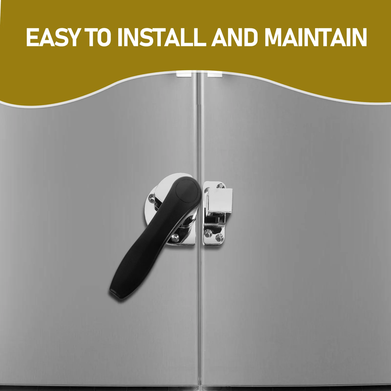 

Steamed Rice Handle Freezer Latch Zinc Alloy Pull Cooler Door Hinge Hardware Replacement Metal Freezer Door Lock Locker