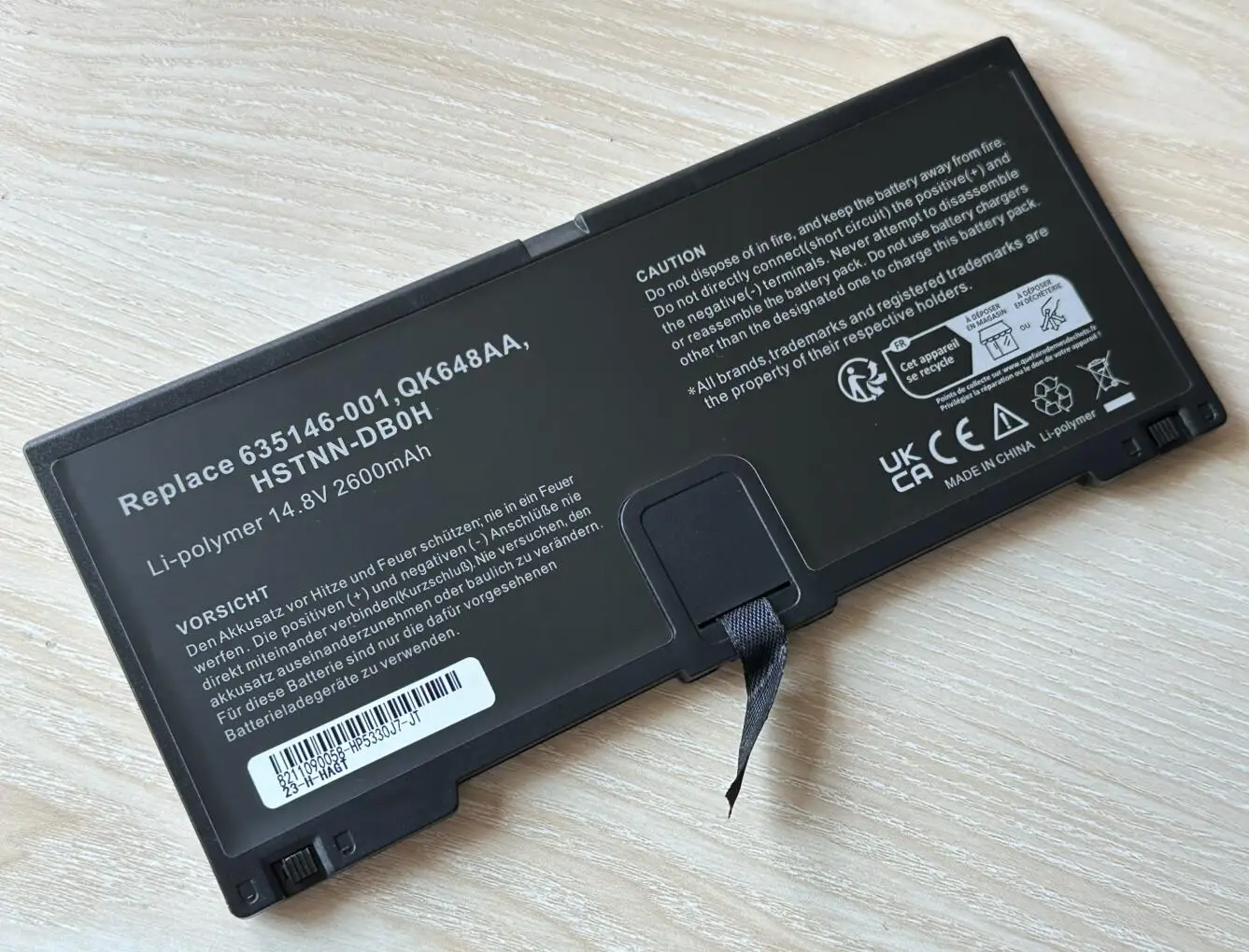 2600mAh Laptop Battery  for HP ProBook ProBook 5330m FN04 QK648AA 635146-001 HSTNN-DB0H