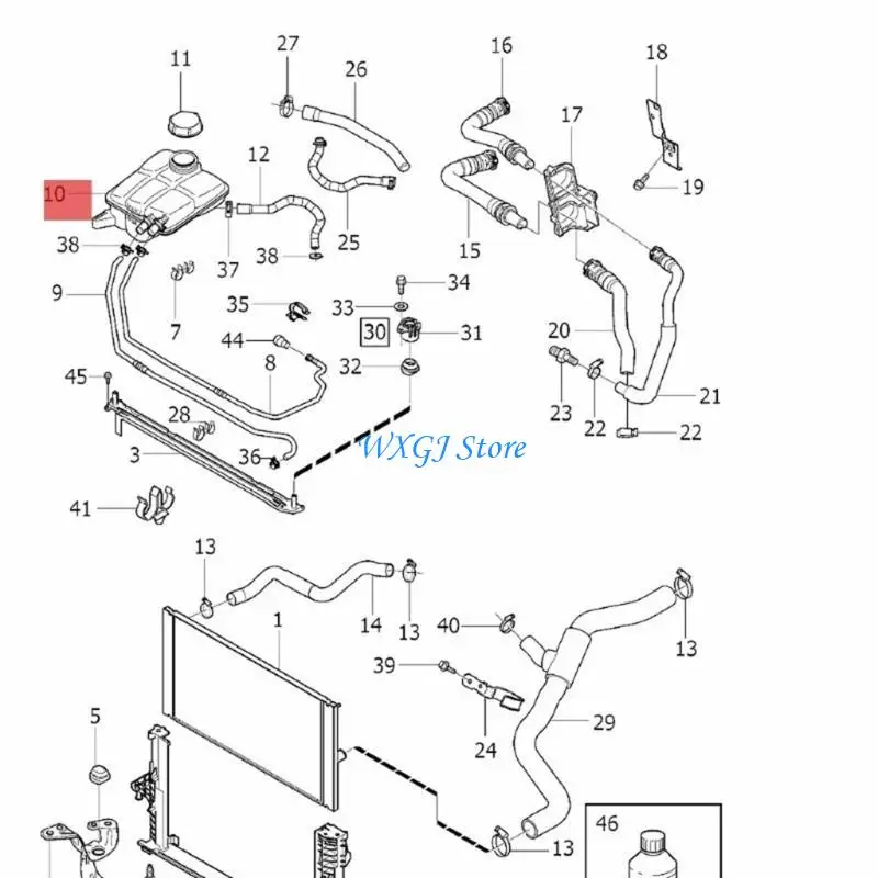 

37JE Engine Coolant Expansion Reservoir Overflow Tanks for MK2 Auto Accessories
