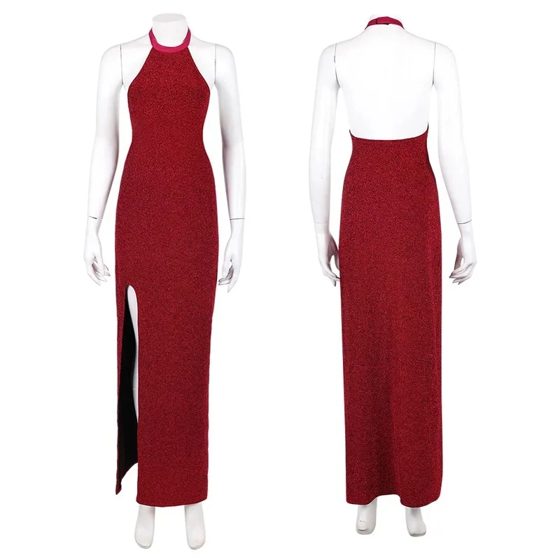 RGD4 Fantasia John Wick Ballerina Rooney Cosplay Red Dress 2025 Movie Disfraz Costume Women Female Halloween Carnival Part DP[7/ view 4