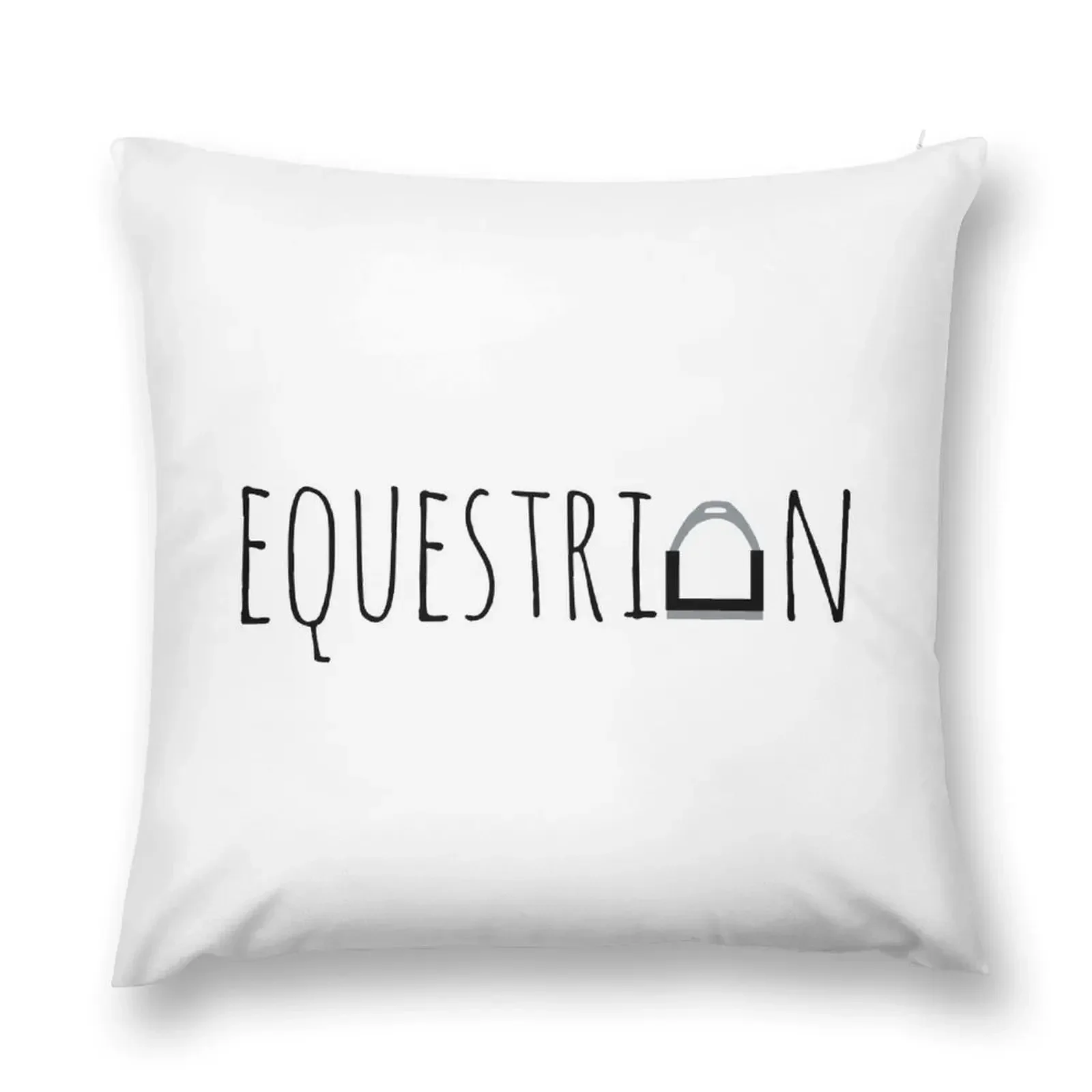 Equestrian Logo with Stirrup Throw Pillow Embroidered Cushion Cover autumn decoration Sitting Cushion Sofa Cushion pillow