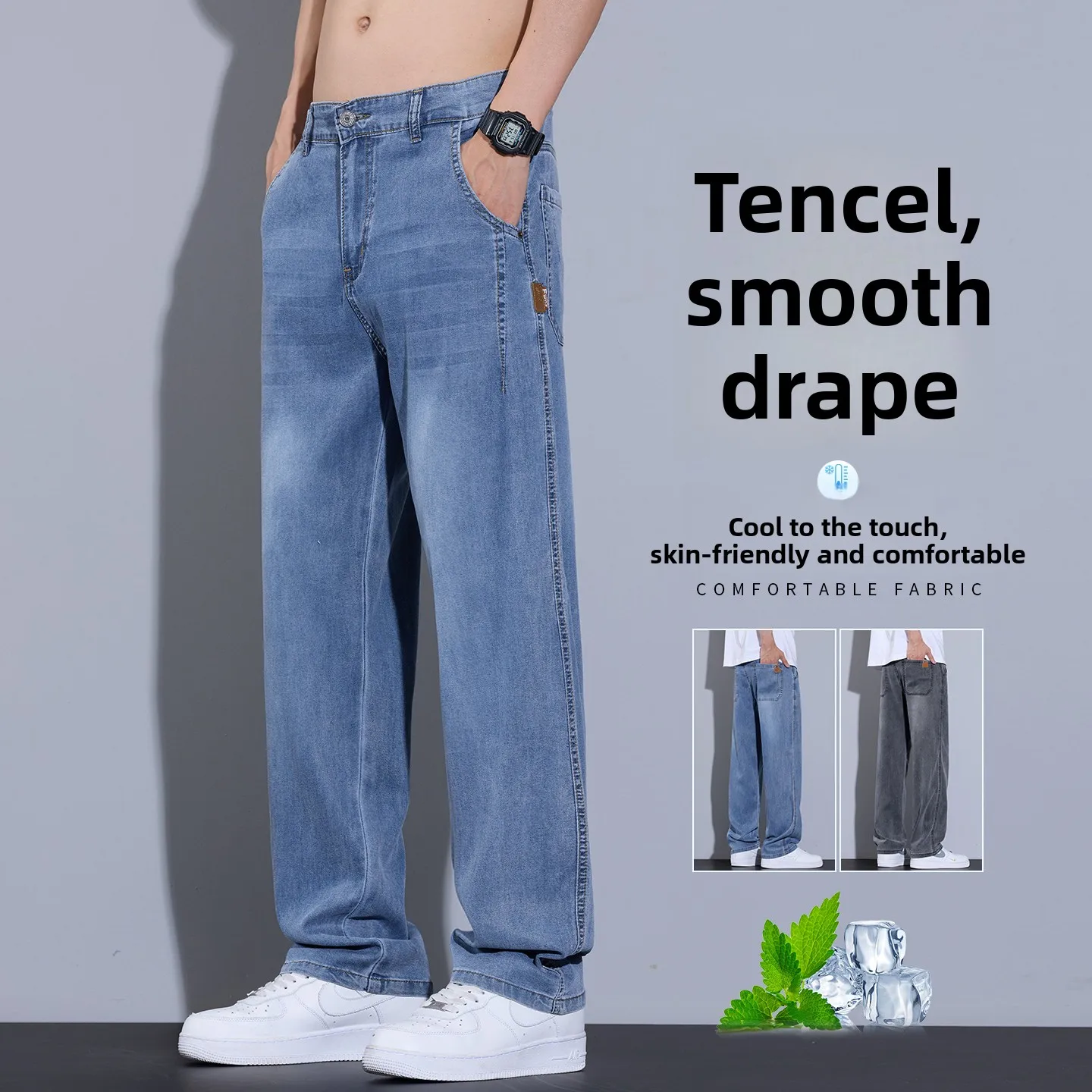 

New Men's Casual Jeans Spring Summer New Sle Versatile Comfortable Faionable Straight Leg Loose Fit Jeans from Zhongan