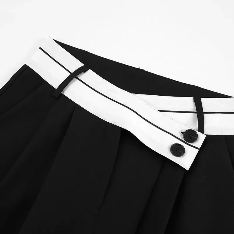 High Waist Casual Wide Leg Pants For Women Black Suit Office Lady Straight Trousers Stylish Comfortable Clothes Fashion Outfit