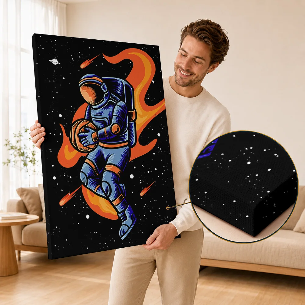 Astronomy Canvas Print Poster Personalized Photo Cosmic Dreamscape Design Wall Art For Reading Nook Ideal As Housewarming Gift