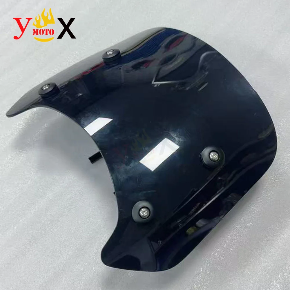 

Motorcycle 13 Inch 4MM Black/Clear Windshield Windscreen Deflector W/ Bracket Support For Indian Scout / Scout Bobber