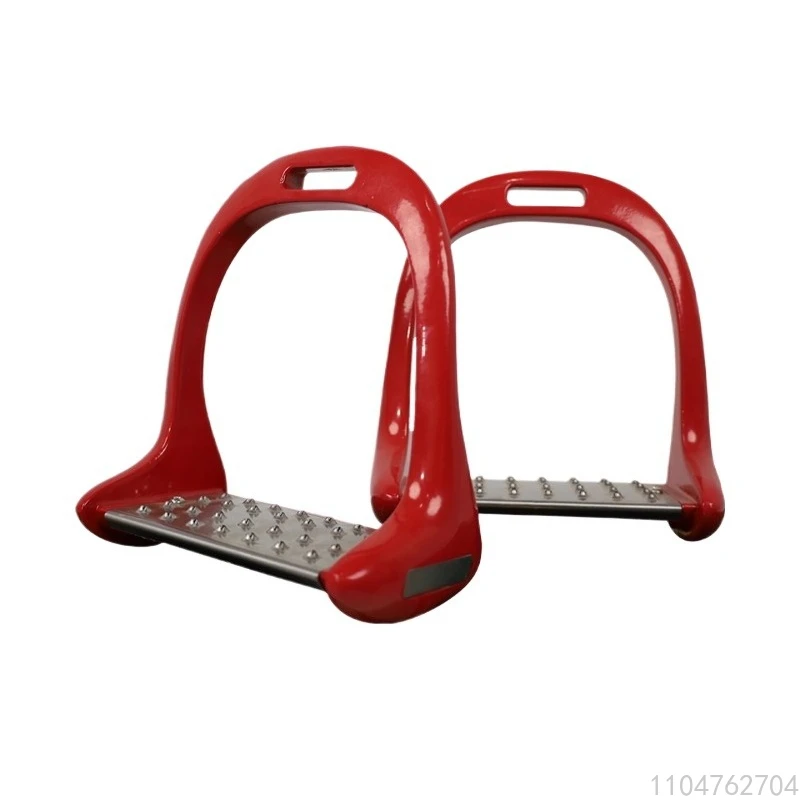 Estribos antideslizantes coloridos: estriberas de acero inoxidable, accesorios de sillín seguros para suministros de aparejos para caballos