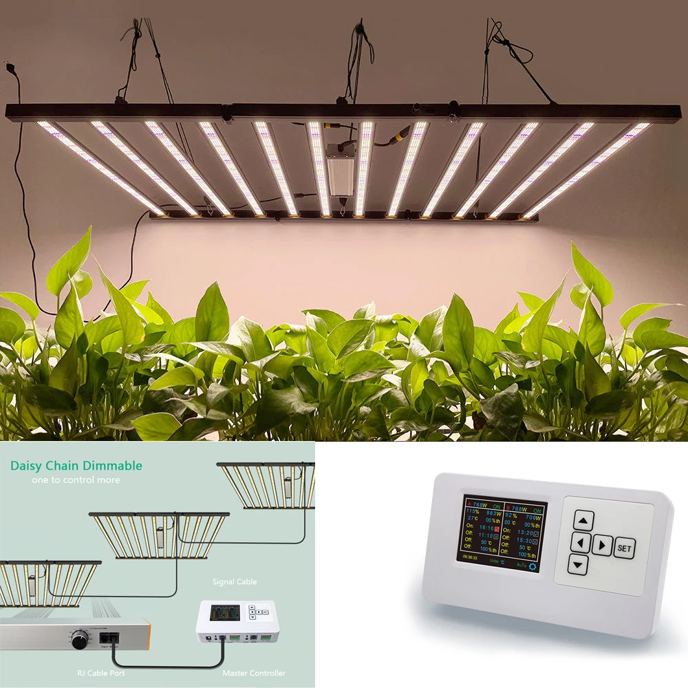 

1.8m/2.4m LED Grow light Bar Set High Power 1000W/1200W/1500W Full Spectrum Samsung LM301B For Plants Greenhouse 8x4ft coverage