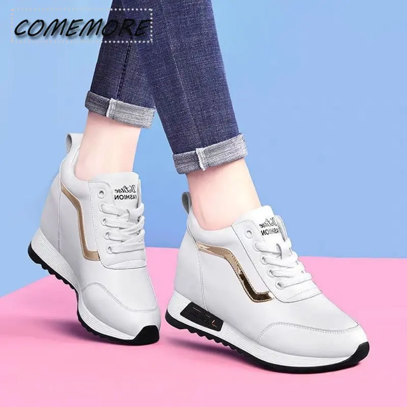 Autumn Spring Ladies Vulcanized Shoes Women Casual All-match Platform Sneakers Korean Style Outdoor Increase Tennis Walking Shoe