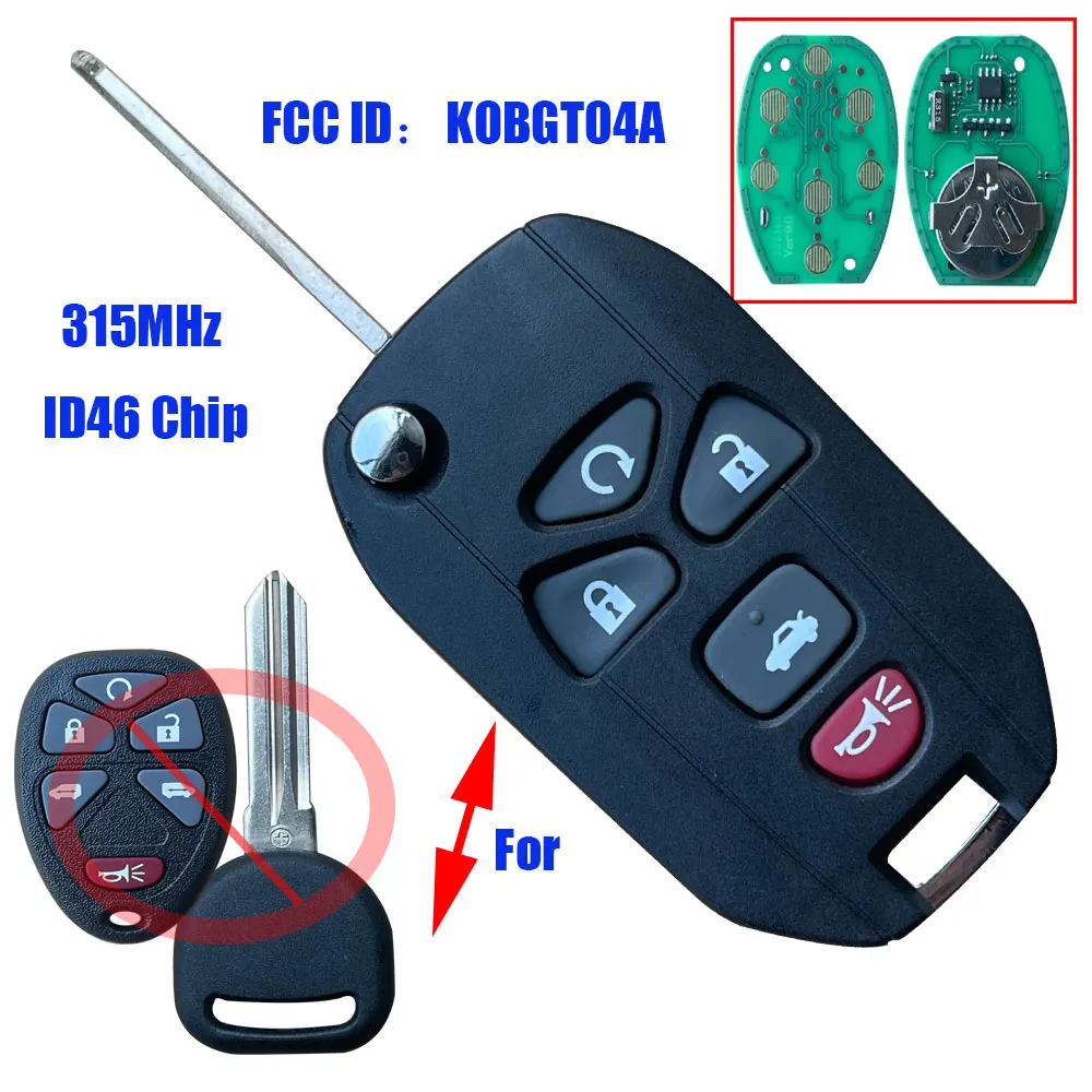 OUC60270 Remote key 315Mhz For Chevrolet HHR Uplander Pontiac Montana SV6 Saturn Relay For Buick Terraza 2005 2006 K0BGT04A