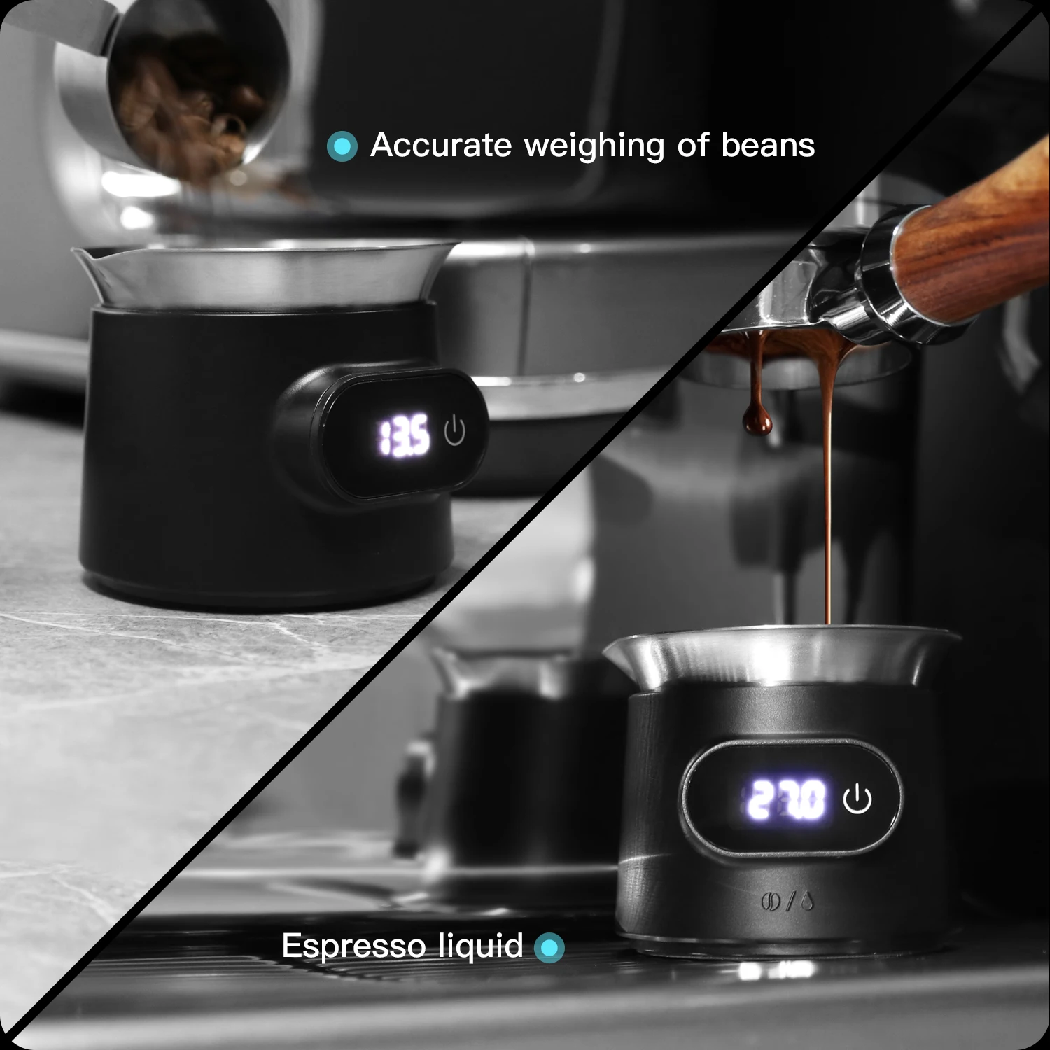 Coffee Scale Digital Electronic Bean Measuring Scale Precise Shot Cup Display Tray Barista Tools Espresso Machine Accessories