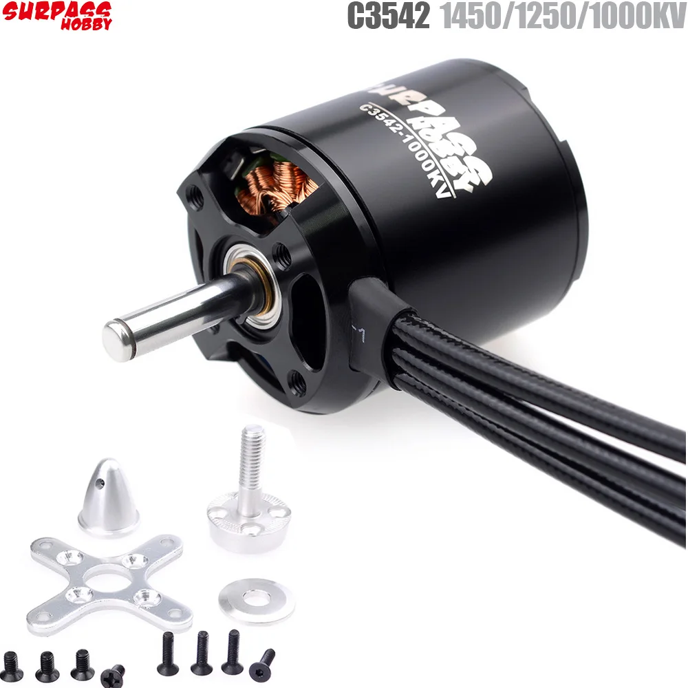 SURPASS HOBBY C3542 1000KV 1250KV 1450KV Brushless Motor for RC Airplane Fixed-wing Glider Aircraft