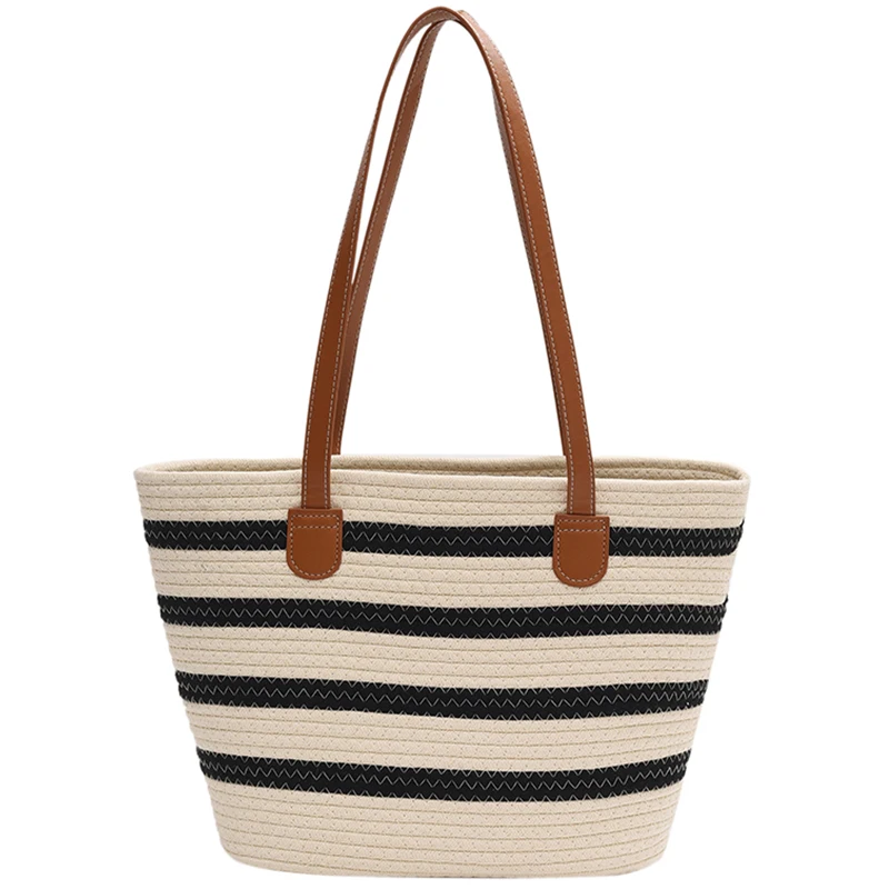 Casual Bohemian Style Beach Bag 2024 Summer Straw Bag Luxury Design Women\'s Handbag