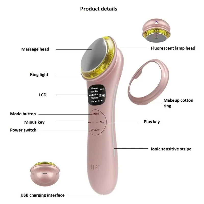 Face Lift Massager Micro Current Facial Equipment Skin Care Machine Deep Cleansing