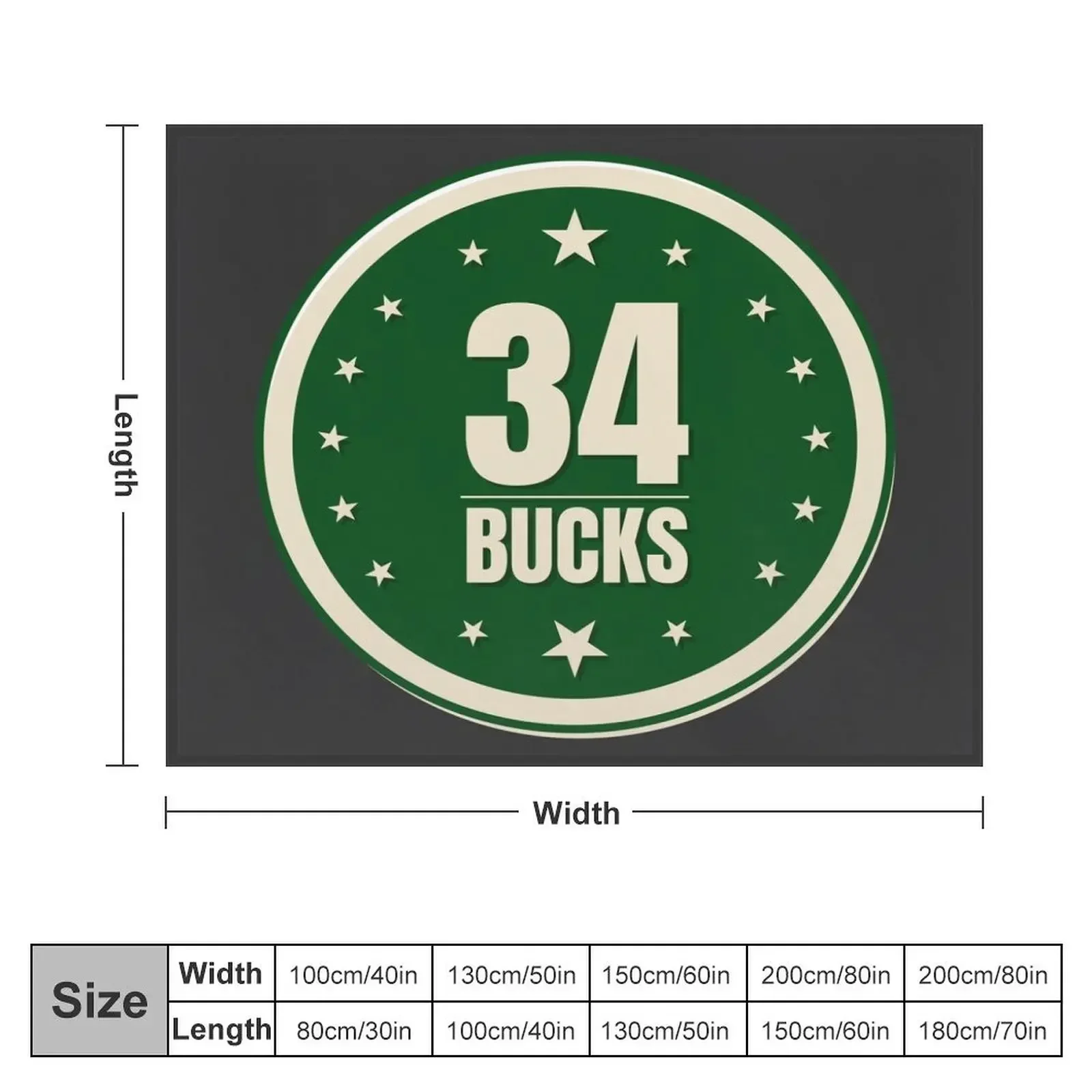 bucks 34 - bucks fans Jersey Throw Blanket For Baby Thins Blankets