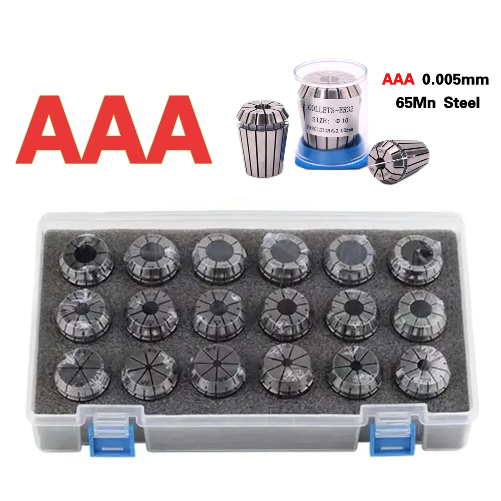 High Precision er Collet Grupo Suporte de Ferramentas Fixação Mola Colete Chuck Er11 Er16 Er20 Er25 Er32 Er40 0005 Milímetros 0008 Milímetros