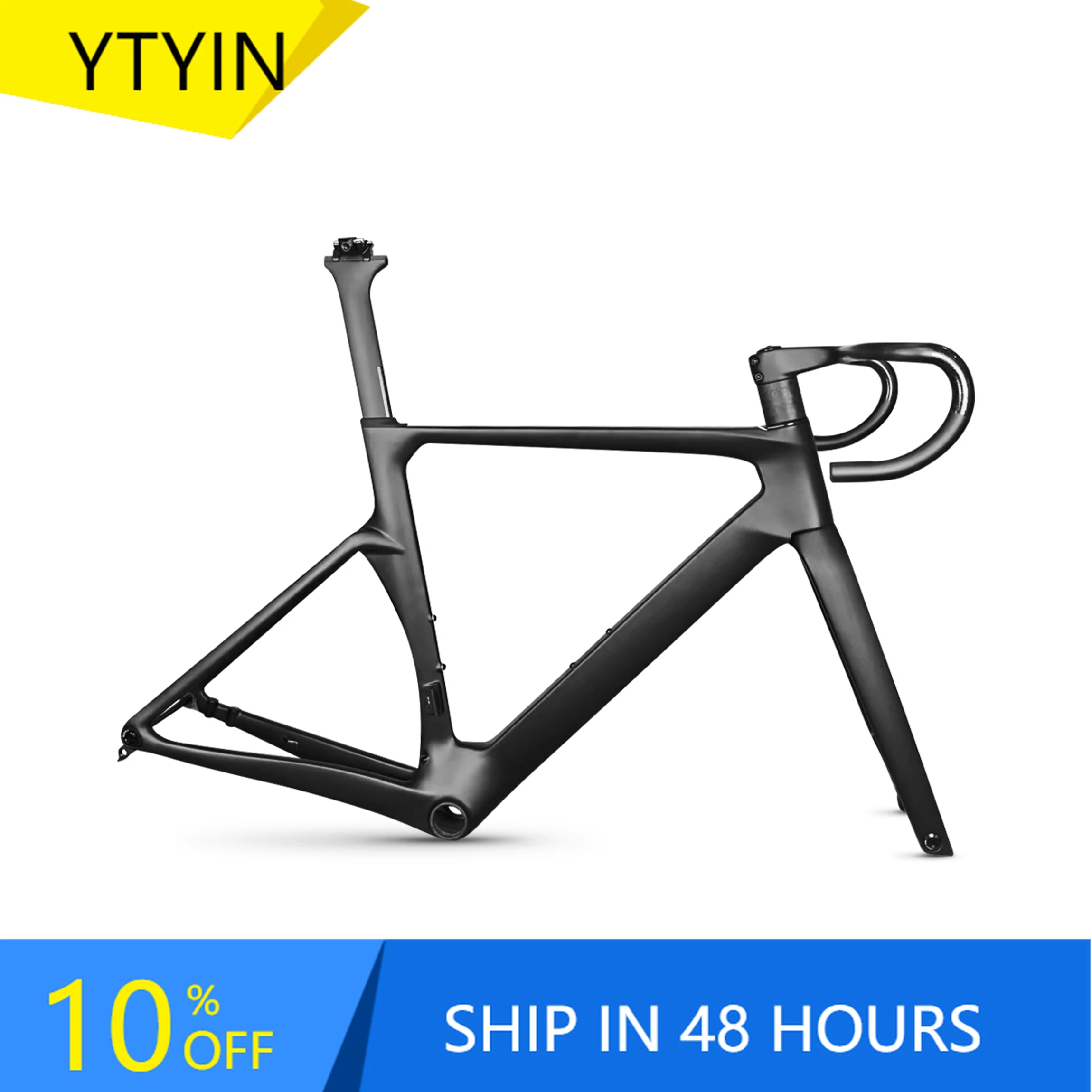 

YTYIN Toray T800 Disc Brake Carbon Fiber Road Bicycle Frame with Handlebars