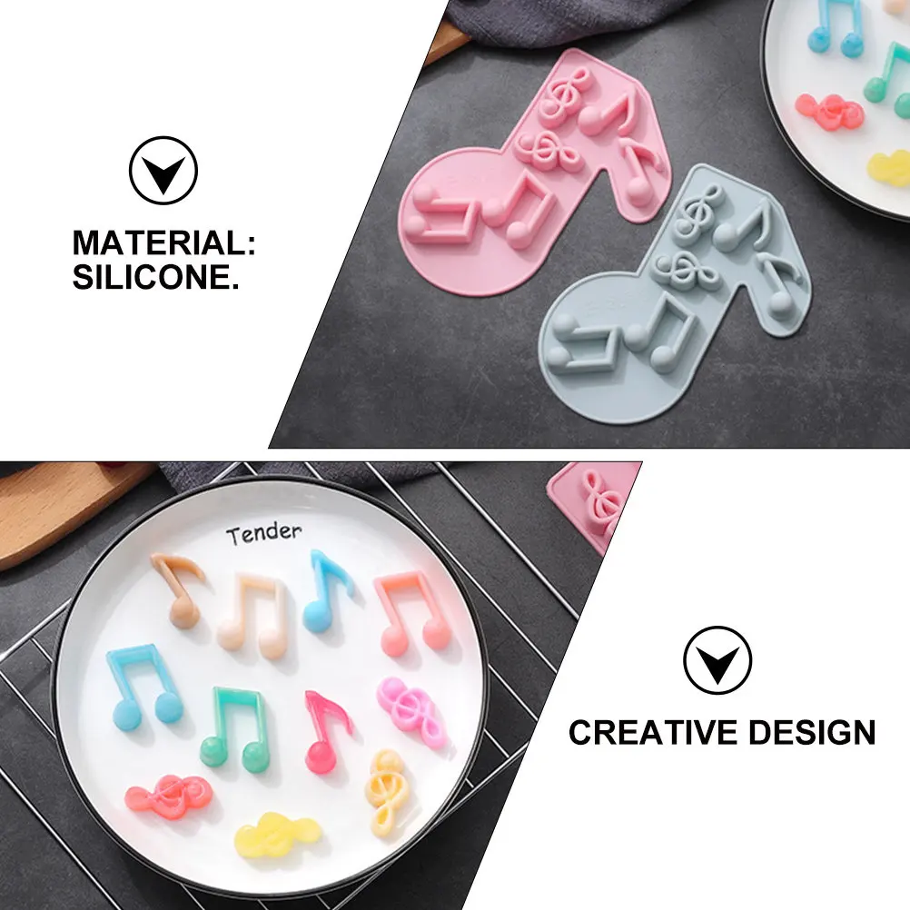 2Pcs Musical Note Silicone Baking Mold Premium Non-Stick Food Grade Cake Mold for Chocolate Candy Ice Cube DIY Baking Tool
