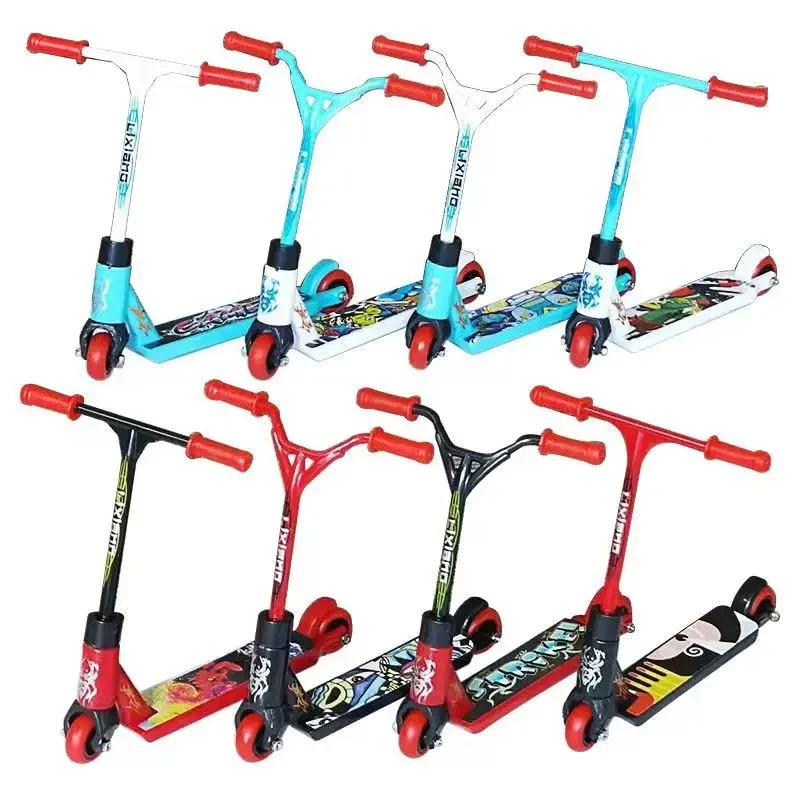 Mini scooter de dedo interativo, brinquedos de dedo dublê, patins, scooter, brinquedos de dedo, presentes para crianças, cor aleatória