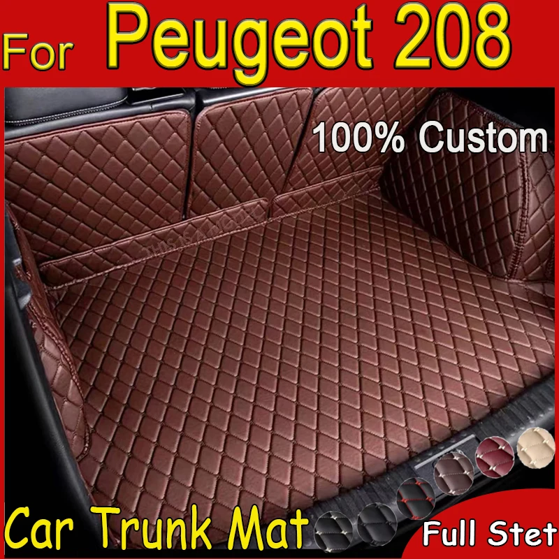 

Non-electric Auto Car Rear Trunk Mats For Peugeot 208 P21 2023 2022 2021 2020 Leather Rear Cargo Tray Trunk Mats Car Accessories