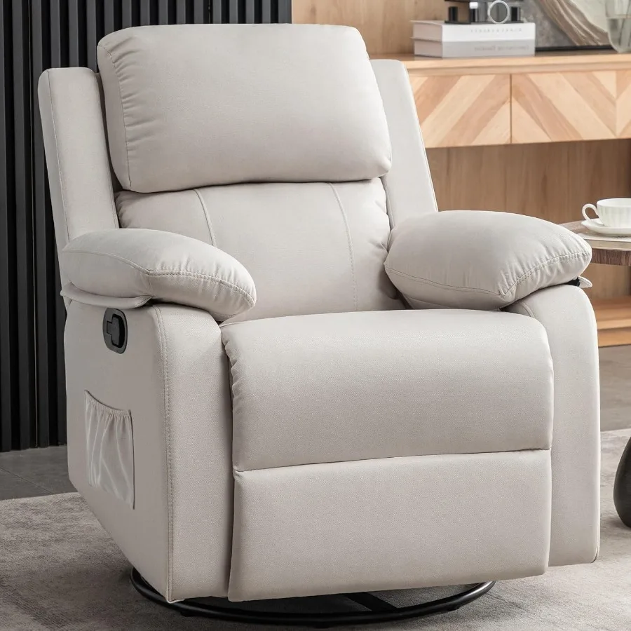 

360 Swivel Rocker Chair for Adults with Compact Design Ideal for Small Spaces and Cozy Relaxation Offers Smooth Reclining Motio