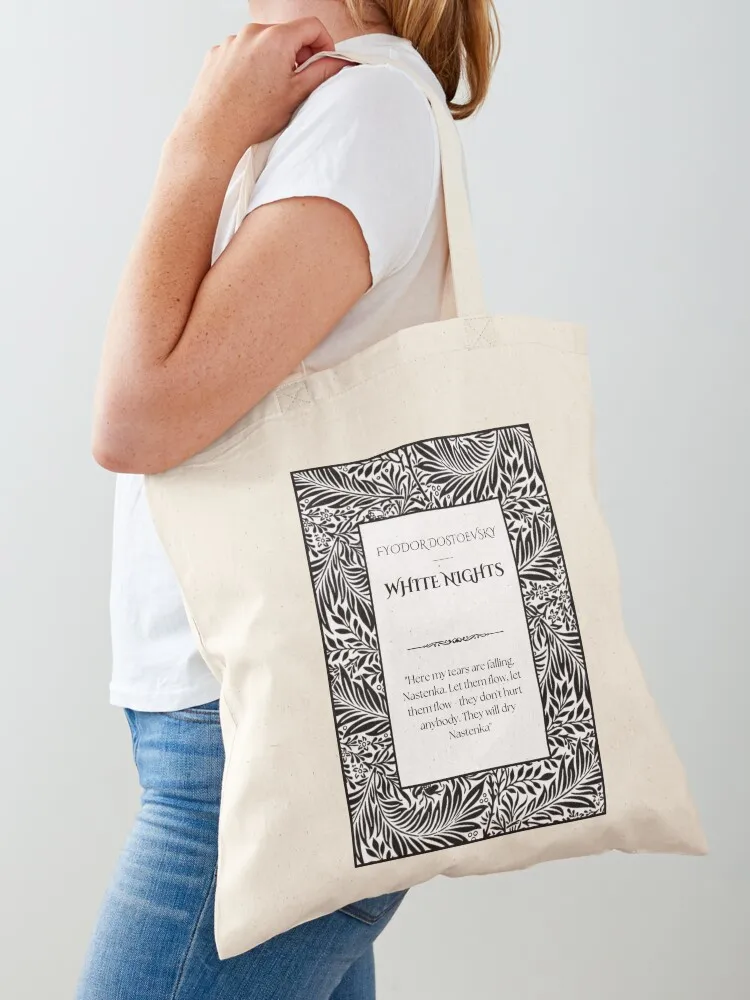 

White Nights - Fyodor Dostoevsky Book cover Tote Bag cute tote bag Big bag ecological bags Shopper