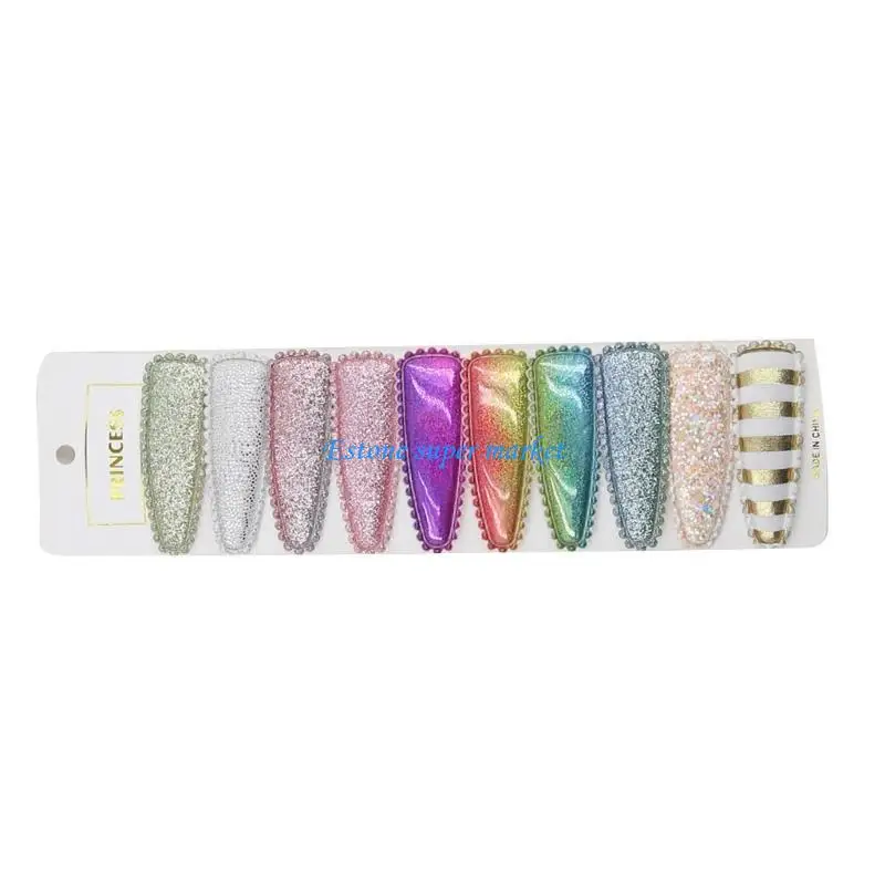 

090B 10-piece/set Hair Clips Girl Hair Clips Metal Barrettes Little Hairpin Hair Accessories for Toddlers Kid Girl