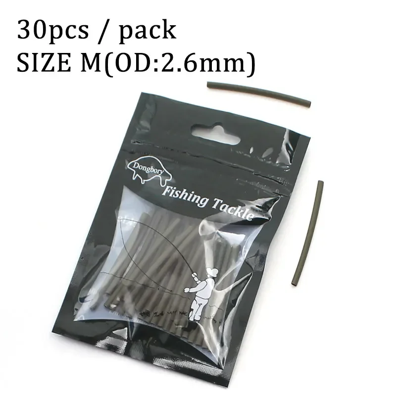 30PCS Karpfen Angeln Zubehör Matte Silikon Schrumpf Schläuche Rig Rohr Für Karpfen Angeln Ronnie Rigs Haar Rig Terminal Tackle