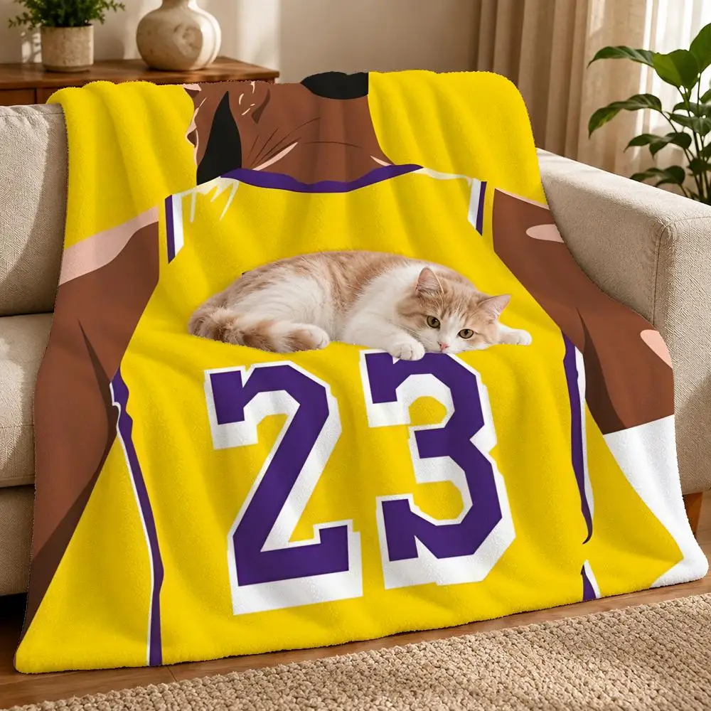 Basketball Player LeBron James Throw Warm Soft Plush Flannel Throw Blanket Sofa Bed Home Decor