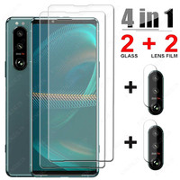 4IN1 Tempered Glass for Sony Xperia 5 III 5 II 1IV 10 IV 10 III 1 III 5 V Camera Lens Screen Protector for Sony Xperia 5 III V