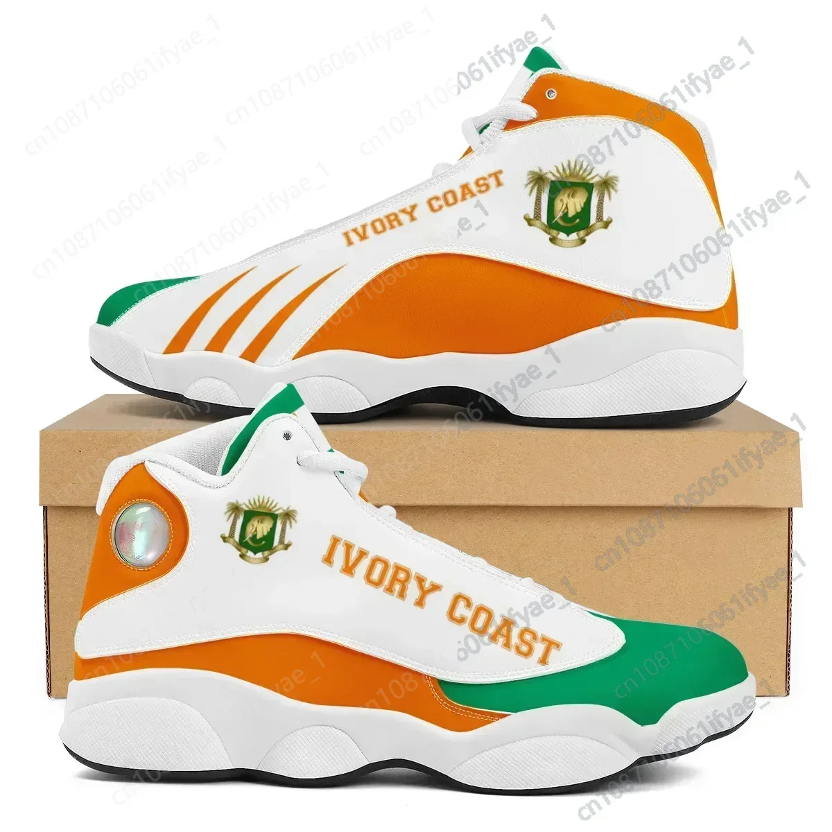 Ivory goast Flag Teenage Cozy Sneakers Trendy Cozy Soft Basketball Shoes Outdoor Men Non-slip Durable Running Tennis Shoe Custom