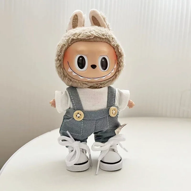 17cm Mini Plush Doll\'S Clothes Outfit Accessories For Korea Kpop Exo Labubu Idol Dolls British style suit Clothing Gift