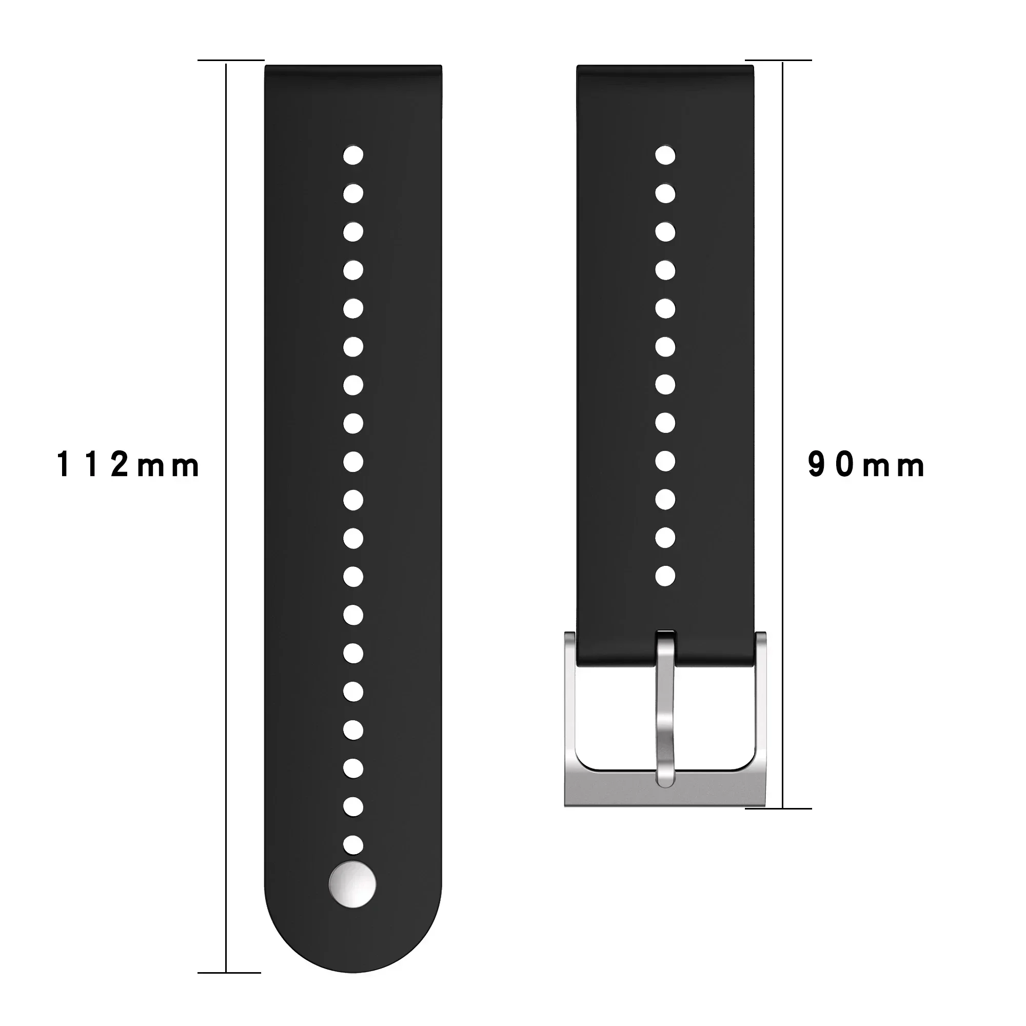 22mm Silicone Watch Band For Zeblaze GTS 3 GPS/Stratos 2/3Ultra/Ares 3Plus,For Huawei GT 6/5/4/3/2/Honor Magic2 46mm sport Strap