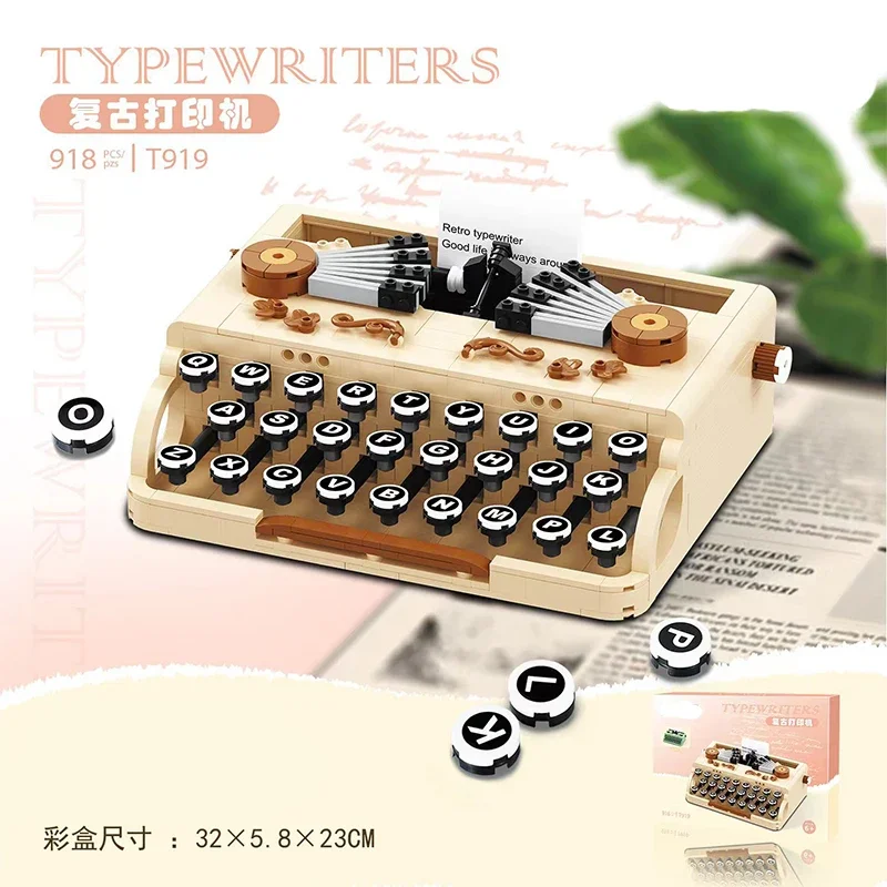 Pass the time typewriter printer retro national tide jigsaw puzzle toy hand-assembled model gift shop