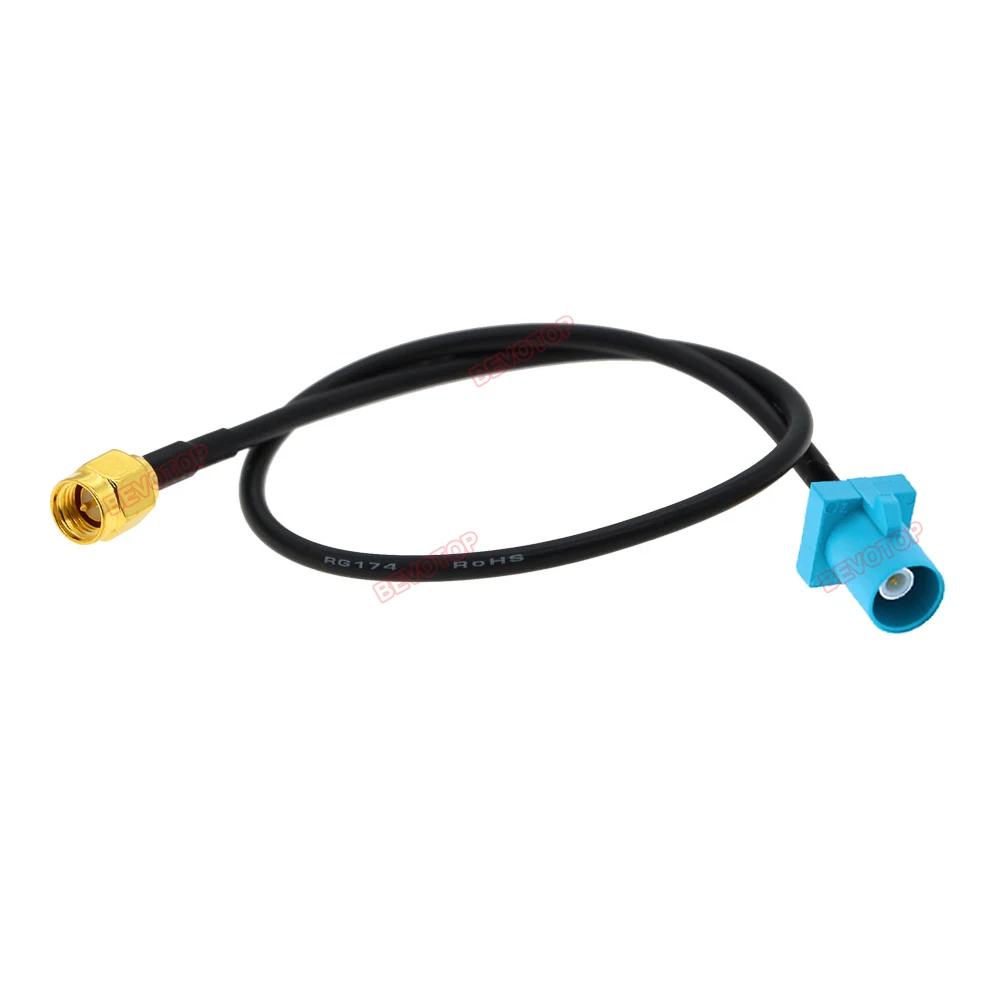 1PCS 5CM-20M Fakra to SMA Jumper Fakra Z Male/ Female to SMA Male / Female Connector 50 Ohm RG174 RF Coaxial Cable BEVOTOP Cable
