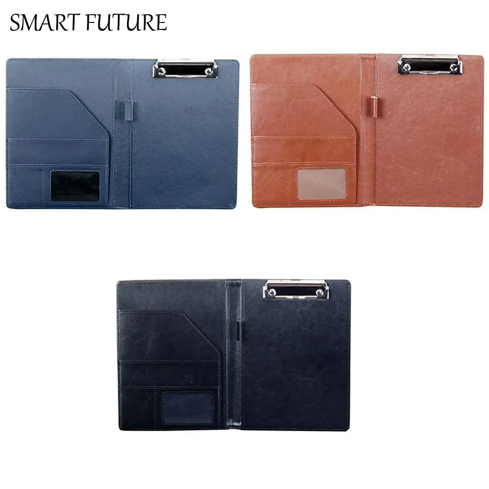 

Contract File Folders Writing Pads PU Leather Document Bag Manager Clip A4 File Folder A4 Clipboard Folder Business Folder