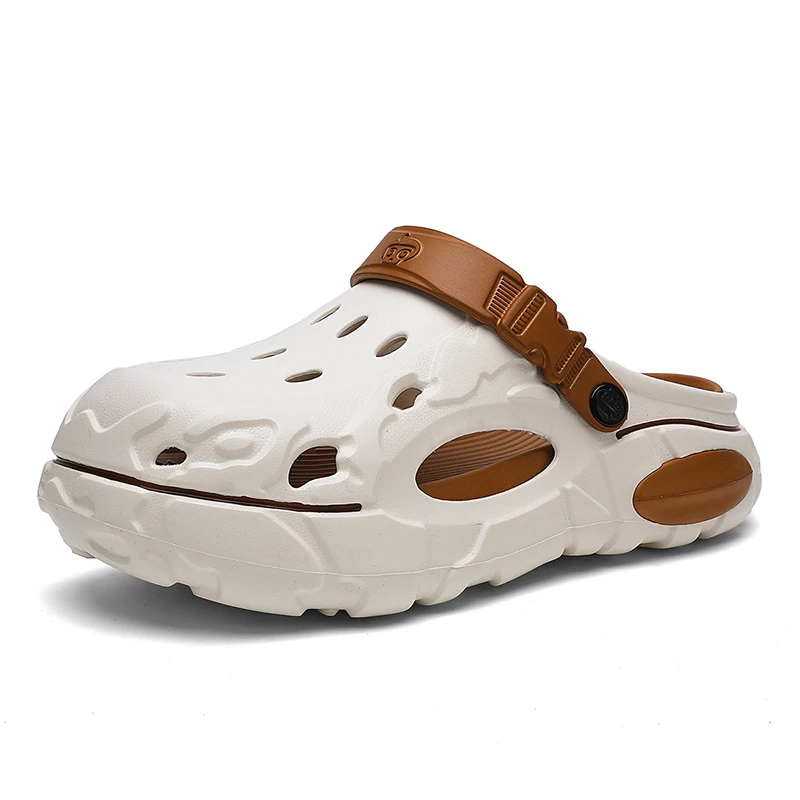 Big Size 48 49 Men's Thick Sole Clogs Slippers Non-slip EVA Platform Garden Shoes Breathable Beach Sandals Casual Mules