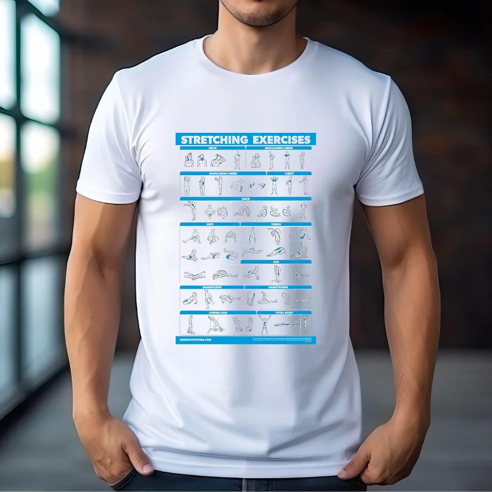 

FPACE Resistance Bands Exercise Men T-Shirt Stretching Exercise Printed T shirt Sport Men's Clothing Women Oversized t-shirt