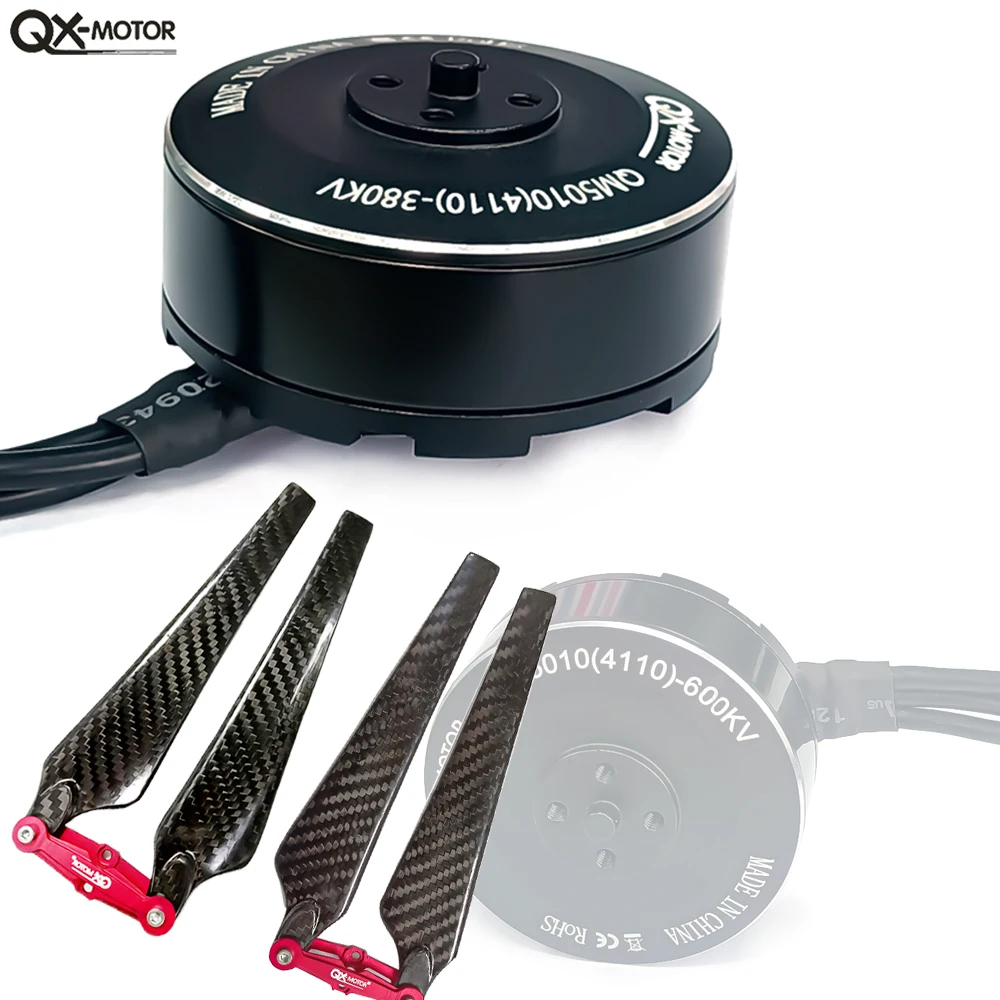 QX-MOTOR فرش السيارات QM5010 320KV 380KV 600KV المحرك حدد استخدام ألياف الكربون المروحة 1552 1760 ل F550 ZD850 أجزاء لعبة تعمل بالريموت