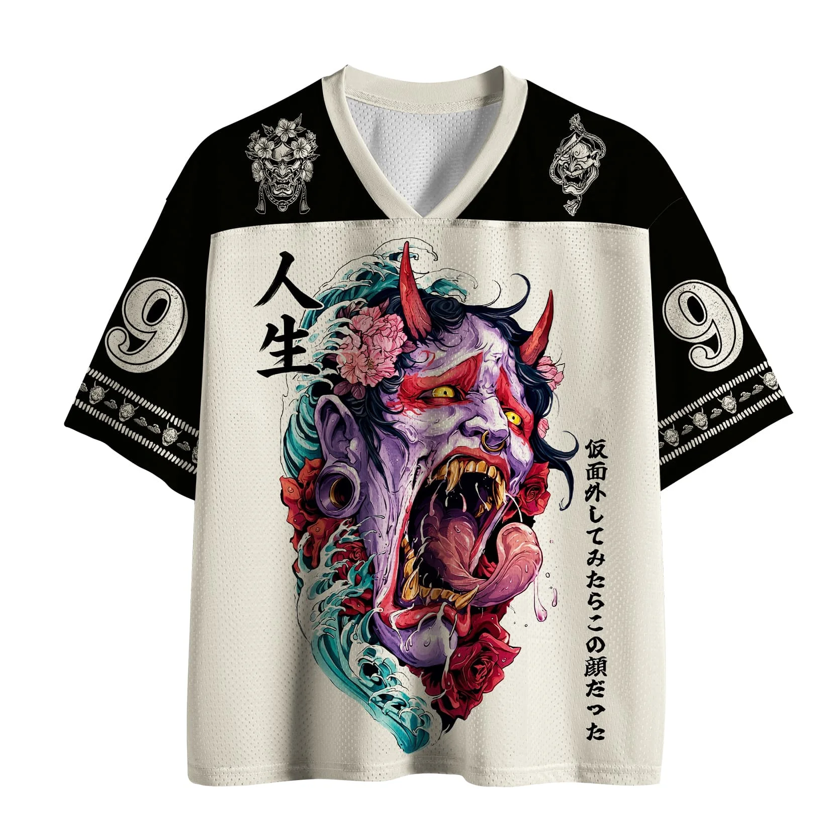 2026 new unisex mesh T-shirt V-neck lightweight breathable polyester mesh retro nostalgic printed casual sportswear