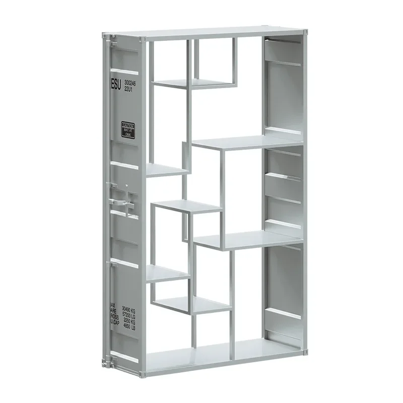 

Industrial style wrought iron shelves, living room partition screen, office bookshelf, floor-to-ceiling container display shelf