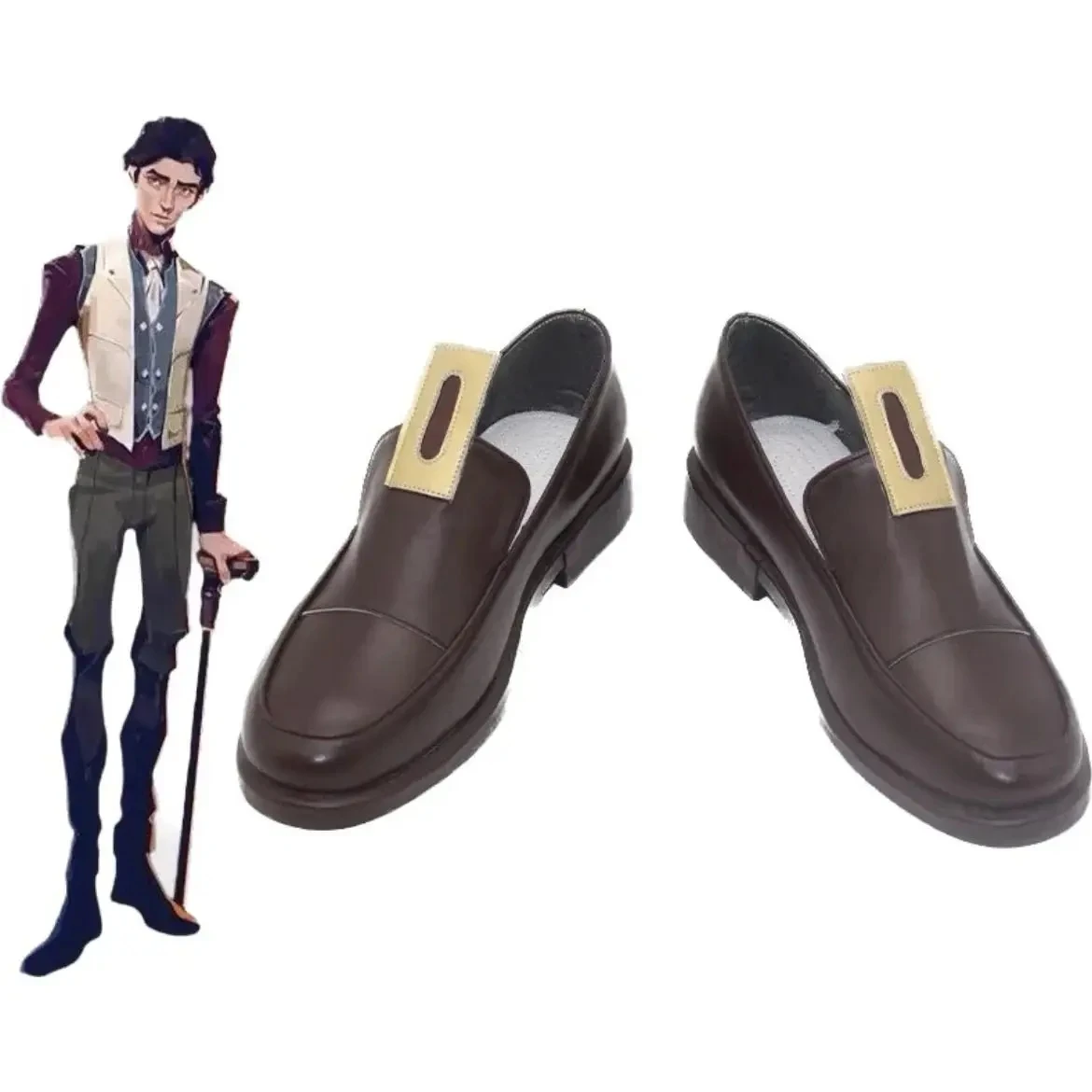 

Arcane: LOL Jayce Cosplay Shoes for Adult Men Boys Fantasia Halloween Carnival Roleplay Disguise Shoes