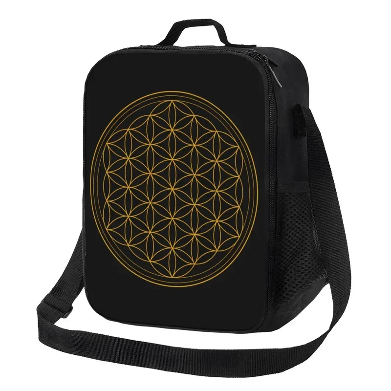 

Custom Mandala Flower Of Life Lunch Bag Men Women Thermal Cooler Insulated Lunch Box for Kids School